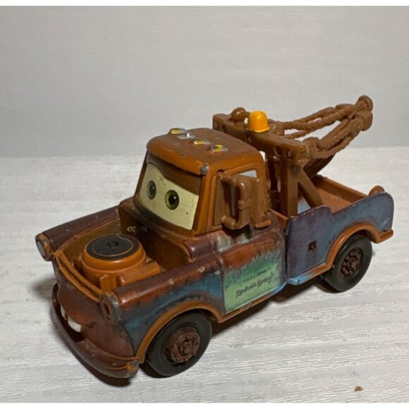 Disney Pixar Cars Tow Mater Diecast Toy Truck 3.5" Brown & Blue Vintage Look - Picture 2 of 10